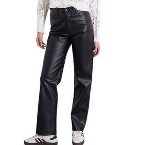 PacSun Black High Rise Faux Leather Straight Leg Pants Size XS